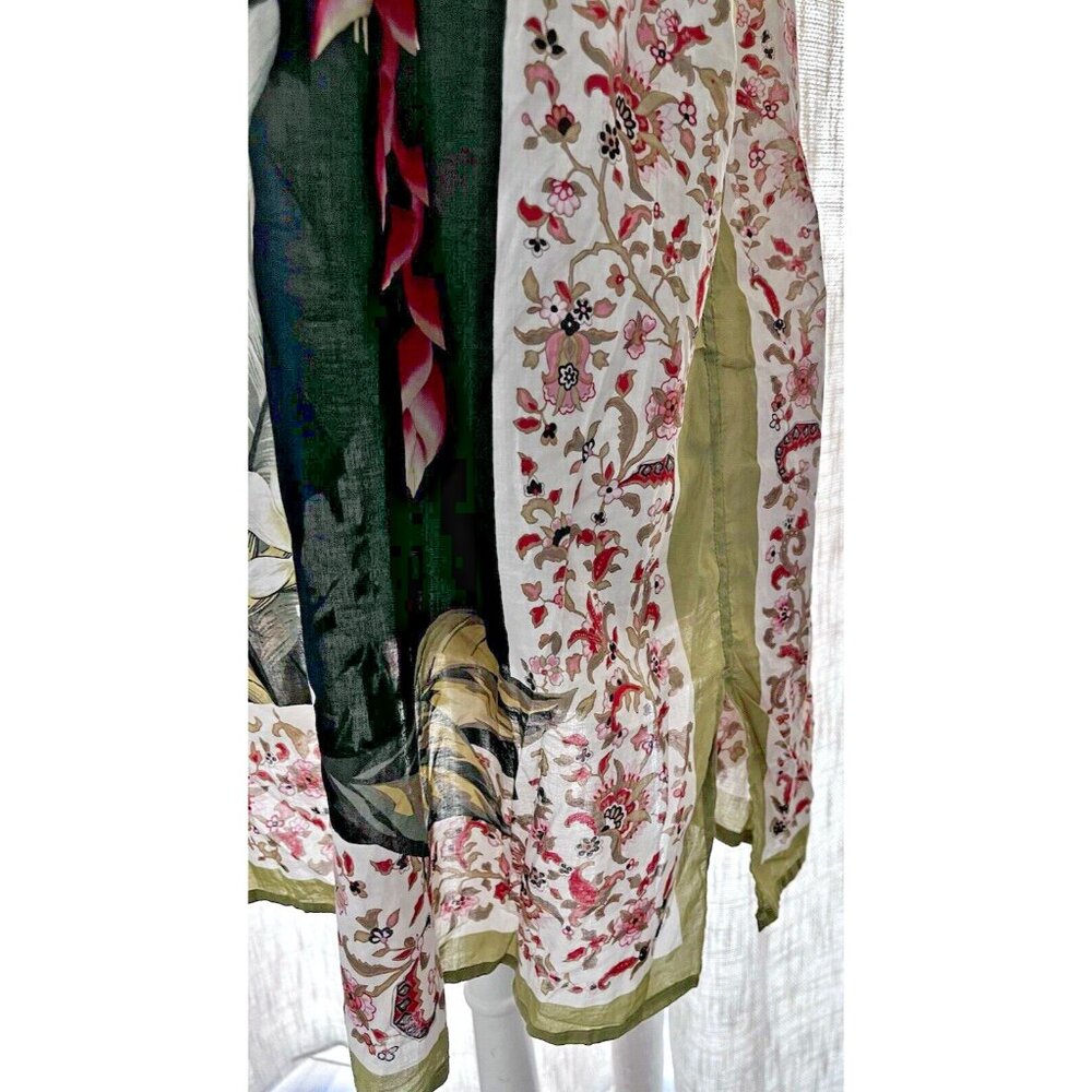 Tommy Bahama Womens M/L Bathing Suit Cover Up 100% Cotton Tropical Floral Print - Picture 3 of 8